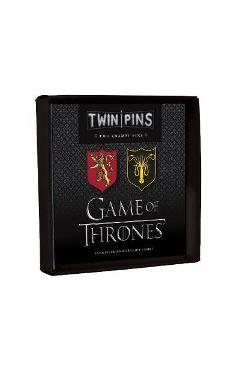 Coperta cărții 'Game of Thrones Twin Pins: Lannister and Greyjoy Sigils'