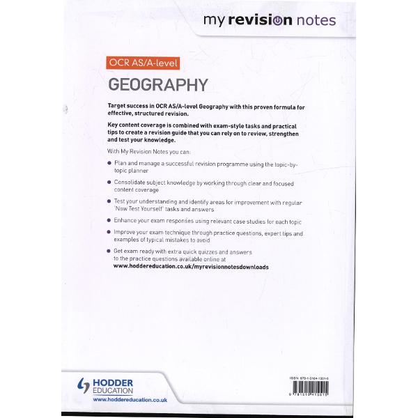 My Revision Notes: OCR AS/A-level Geography