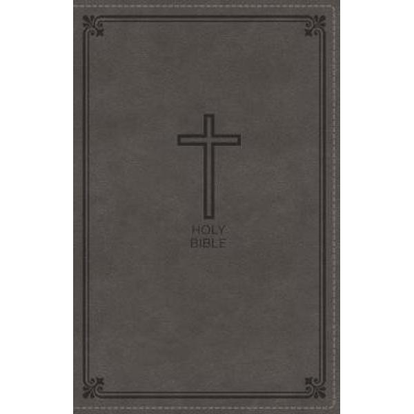 NKJV, Deluxe Gift Bible, Imitation Leather, Gray, Red Letter