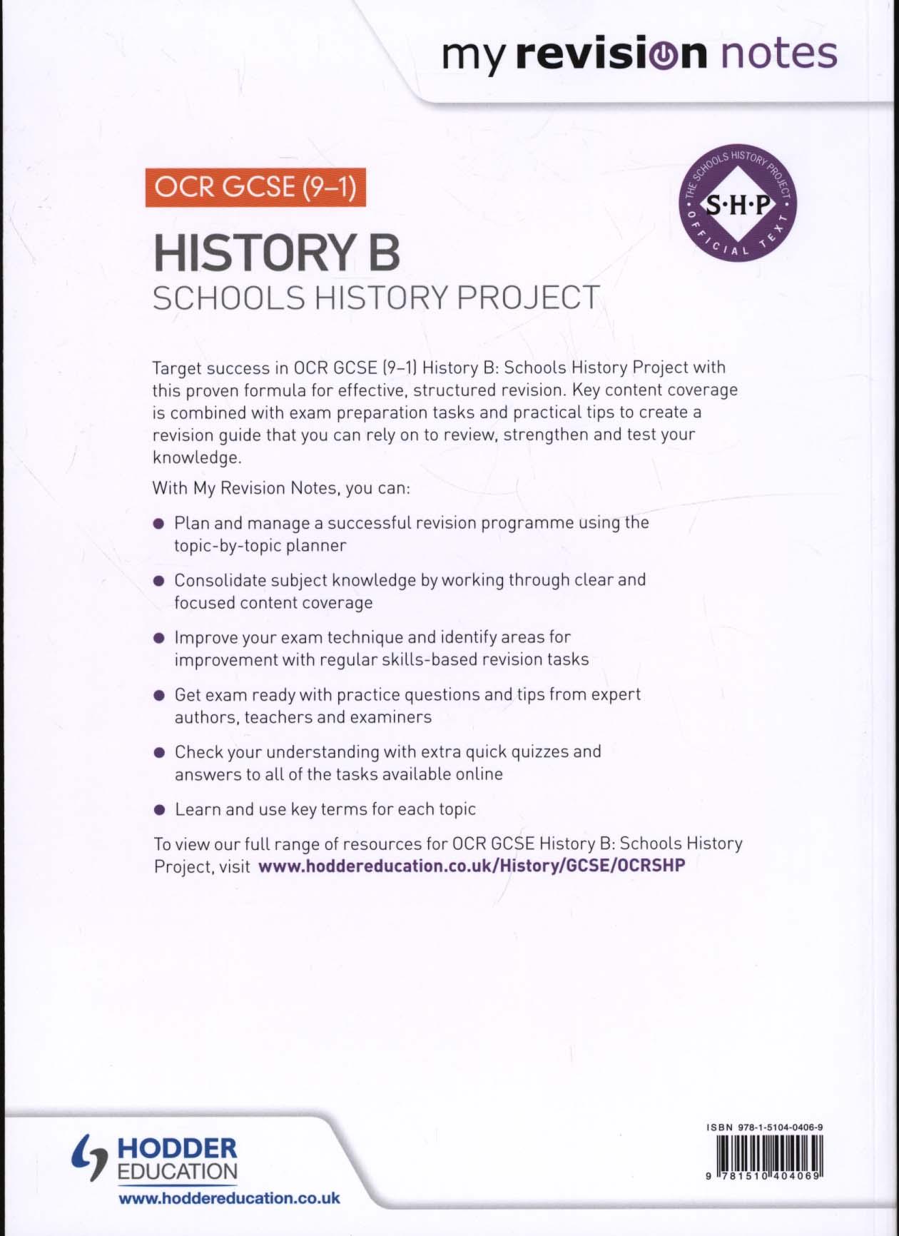 My Revision Notes: OCR GCSE (9-1) History B: Schools History