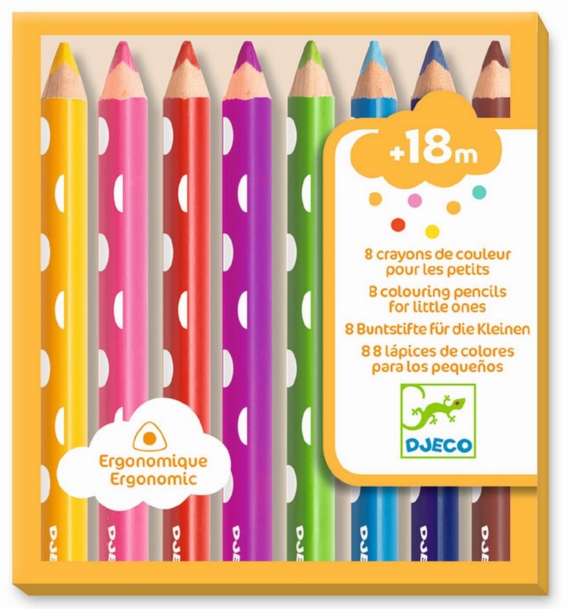 8 crayons de couleur pour les petits. Creioane colorate pentru cei mici