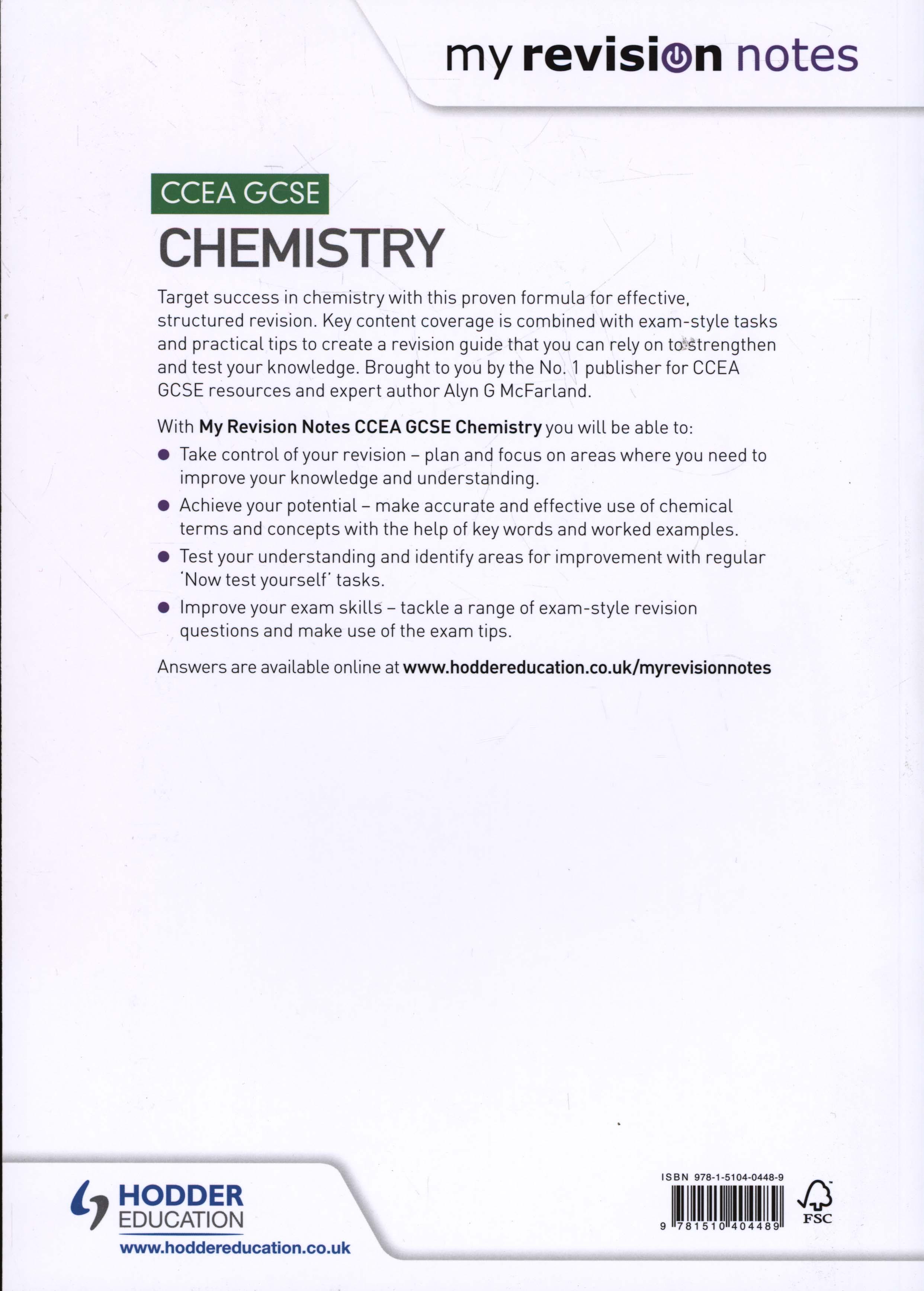 My Revision Notes: CCEA GCSE Chemistry