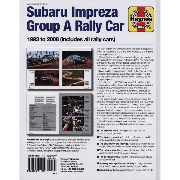 Subaru Impreza WRC Rally Car Owners Work