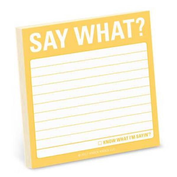 Say What? Sticky Note