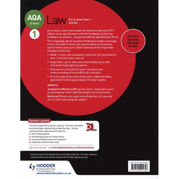 AQA A-level Law for Year 1/AS