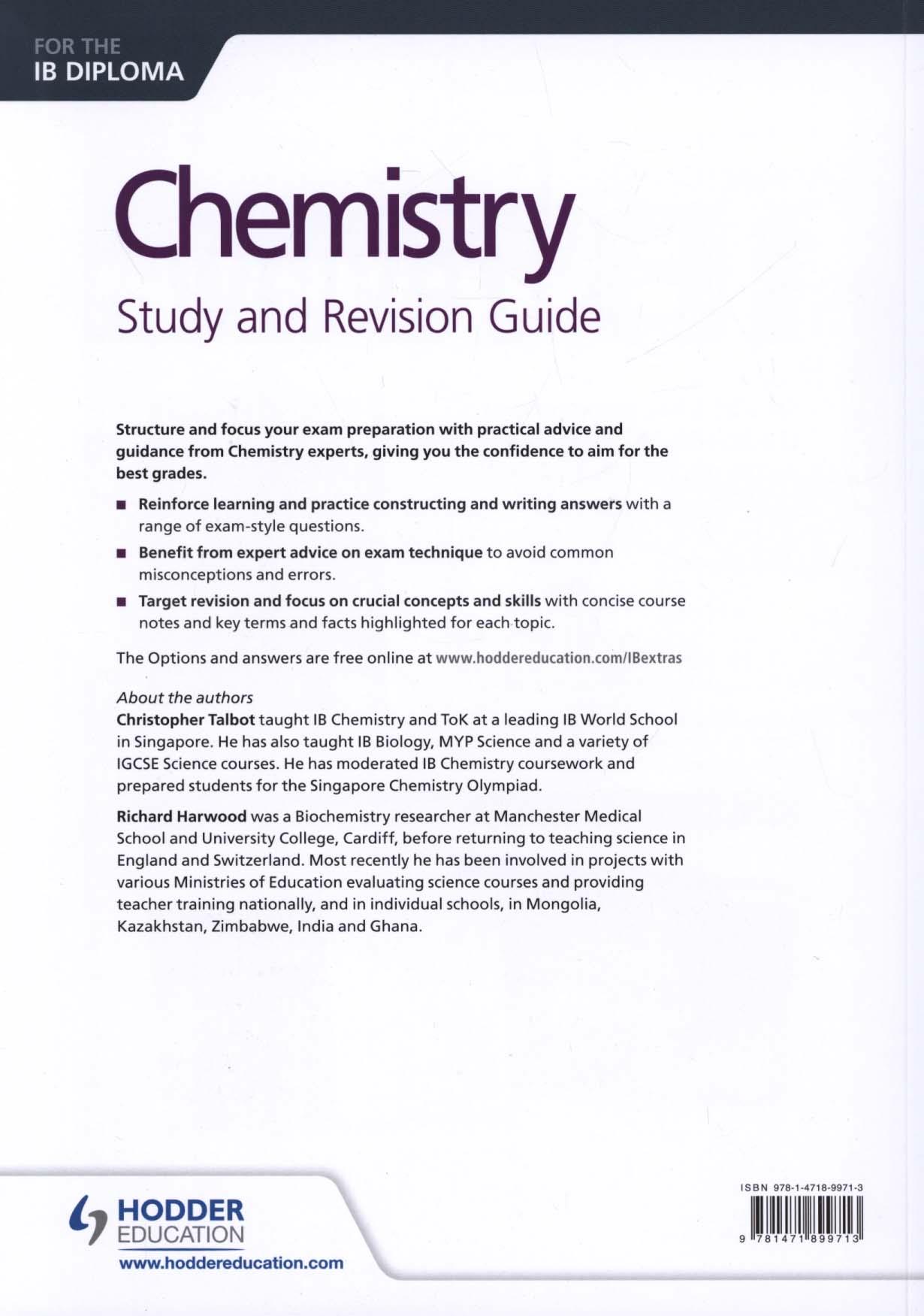 Chemistry for the IB Diploma Study and Revision Guide