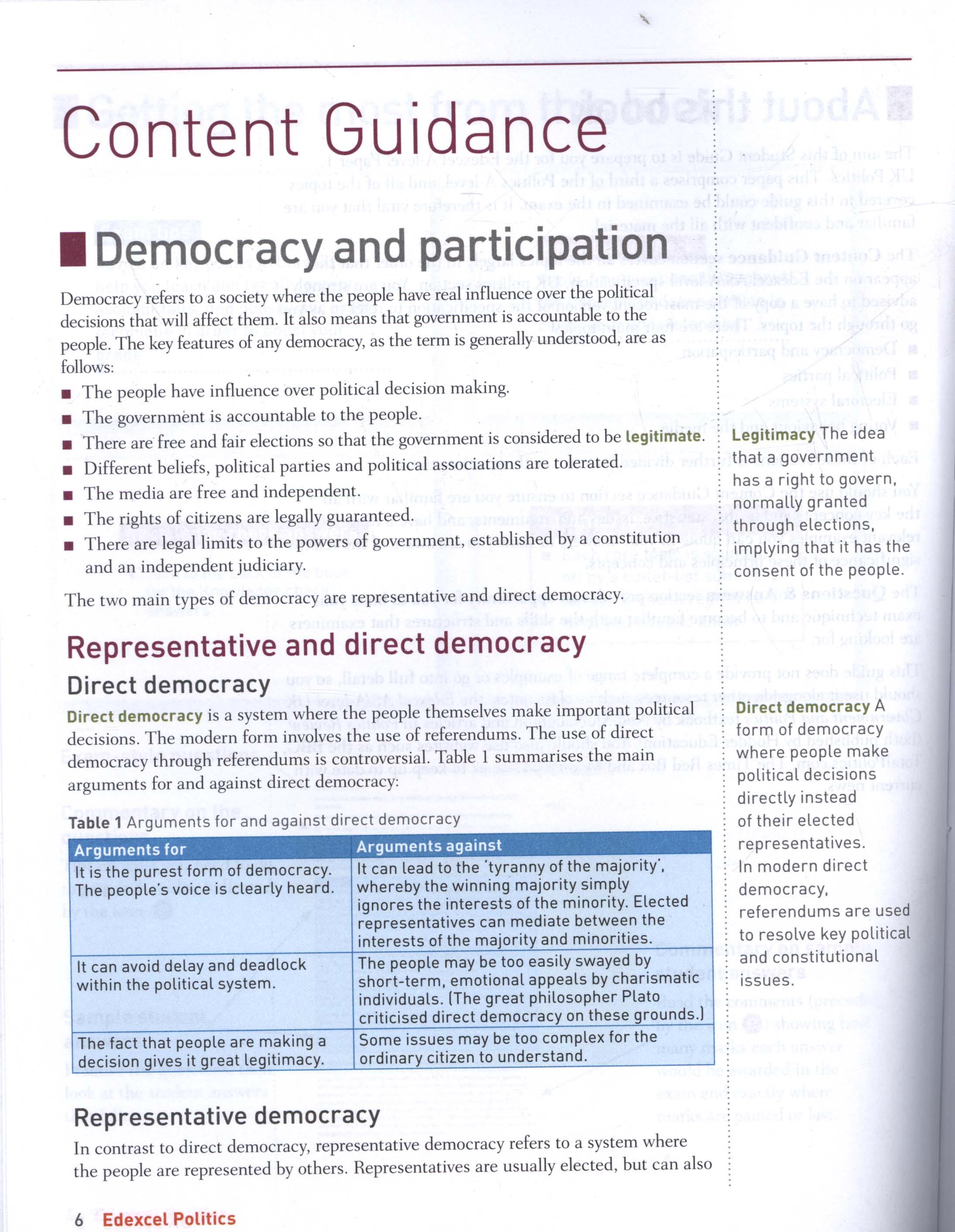 Edexcel AS/A-level Politics Student Guide 1: UK Politics