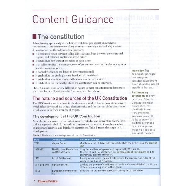 Edexcel AS/A-level Politics Student Guide 2: UK Government