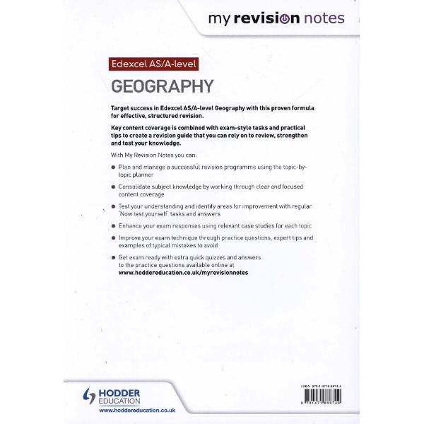 My Revision Notes: Edexcel AS/A-Level Geography