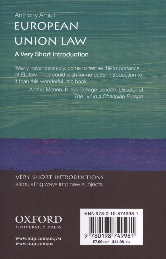 European Union Law: A Very Short Introduction