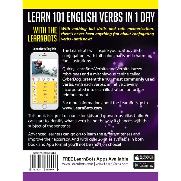 Learn 101 English Verbs in 1 Day with the Learnbots
