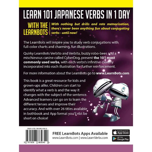 Learn 101 Japanese Verbs in 1 Day with the Learnbots