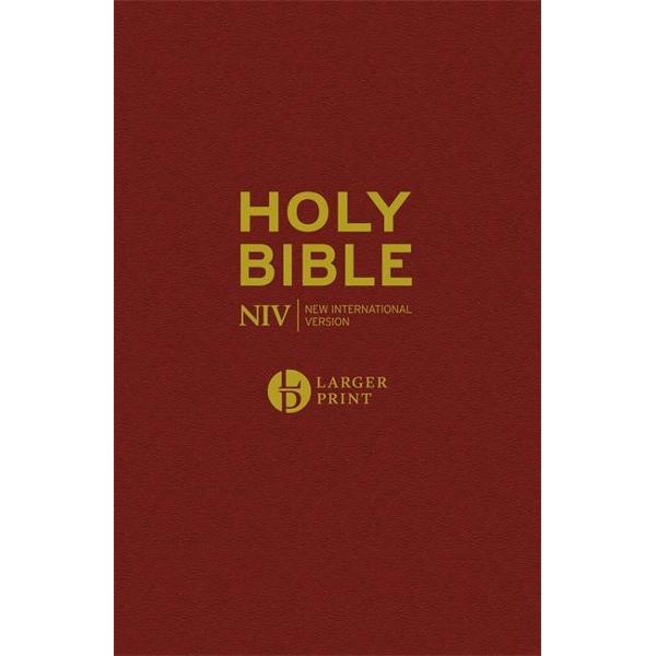 NIV Larger Print Burgundy Hardback Bible