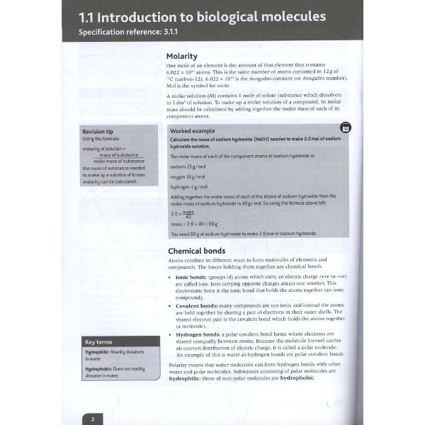 AQA A Level Biology Year 1 Revision Guide