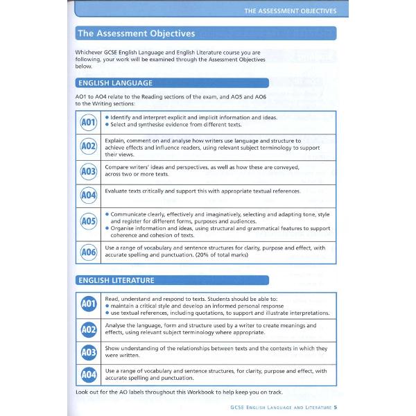 English Language and Literature Workbook: York Notes for GCS