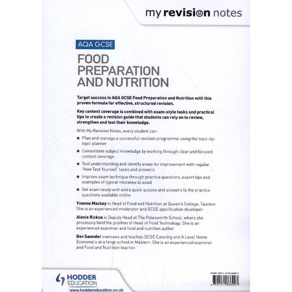 My Revision Notes: AQA GCSE Food Preparation and Nutrition