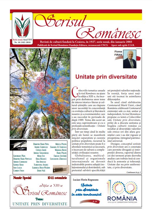 Revista Scrisul Romanesc Nr. 10 din 2018