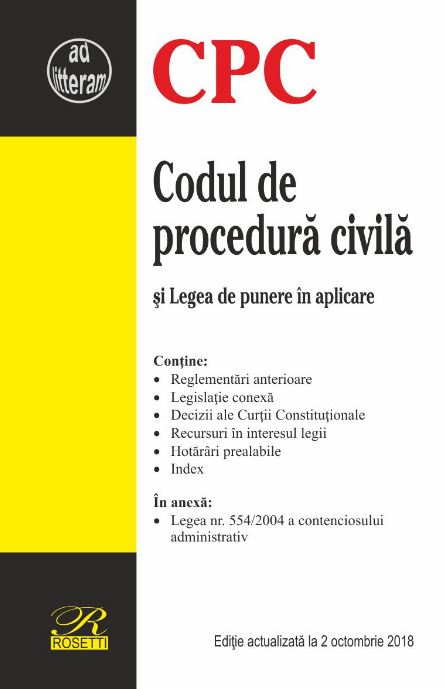 Codul de procedura civila Act. 2.10.2018
