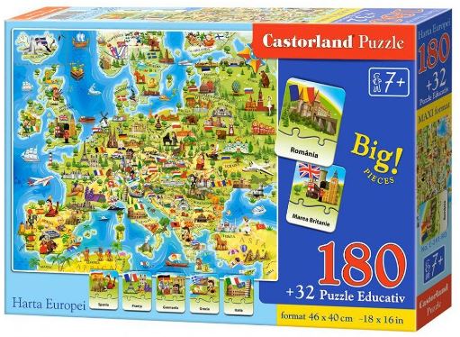 Puzzle 180 educativ. Harta Europei