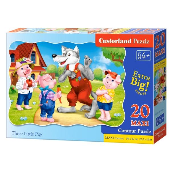 Puzzle 20 Maxi. Three Little Pigs