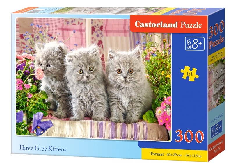 Puzzle 300. Three Grey Kittens