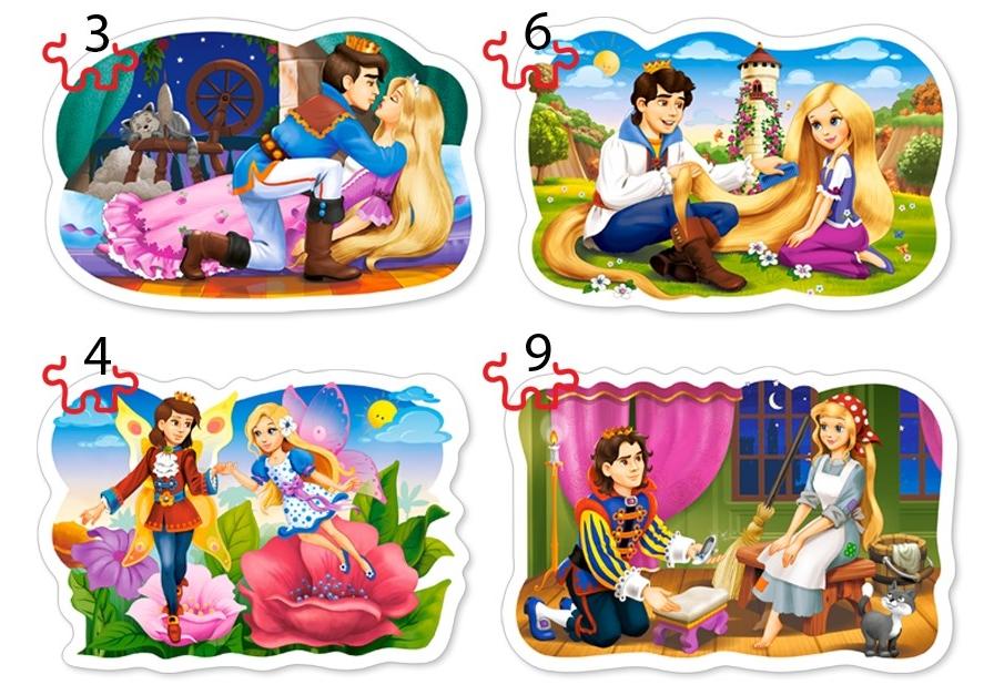 Puzzle 4 in 1. Fairytale Love