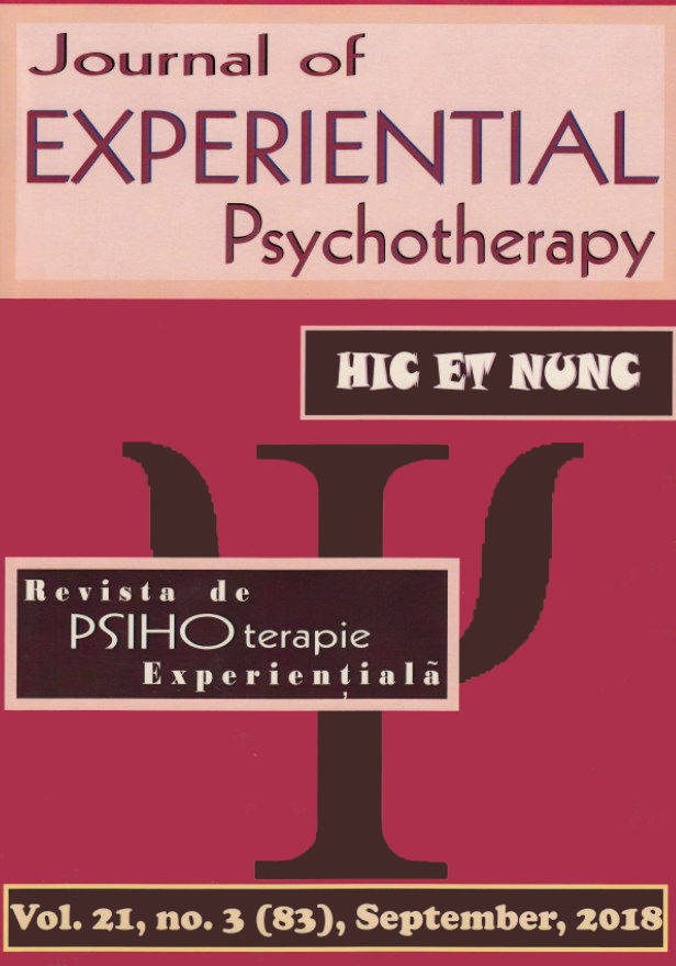 Revista de PSIHOterapie experientiala Vol.21 Nr.3 (83) Septembrie 2018