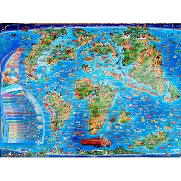 Harta ilustrata a lumii preistorice