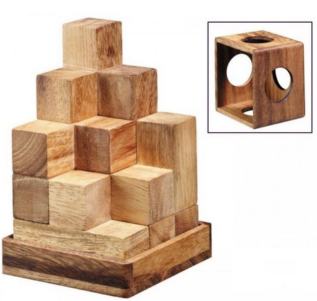 Puzzle din lemn. Tetris 3D