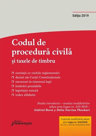 Codul de procedura civila si taxele de timbru - 2019
