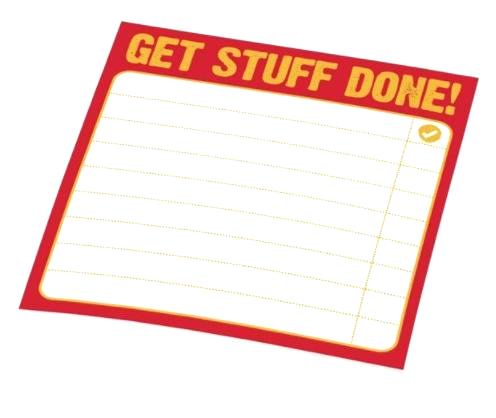 Home Office. Sticky Notes: Get stuff done