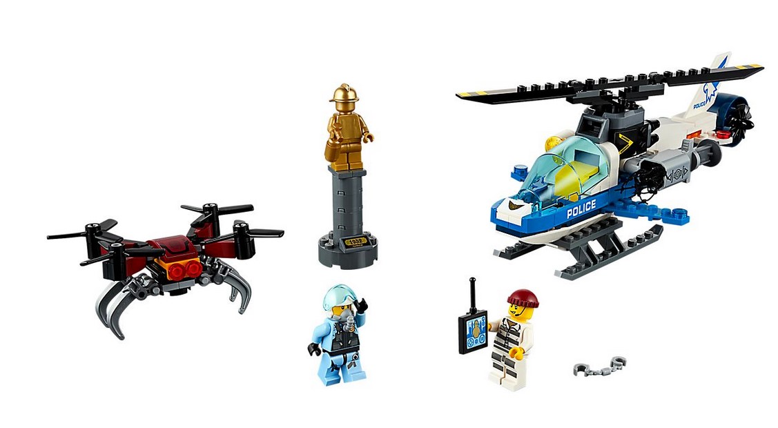 Lego City. Urmarirea cu drona a politiei aeriene