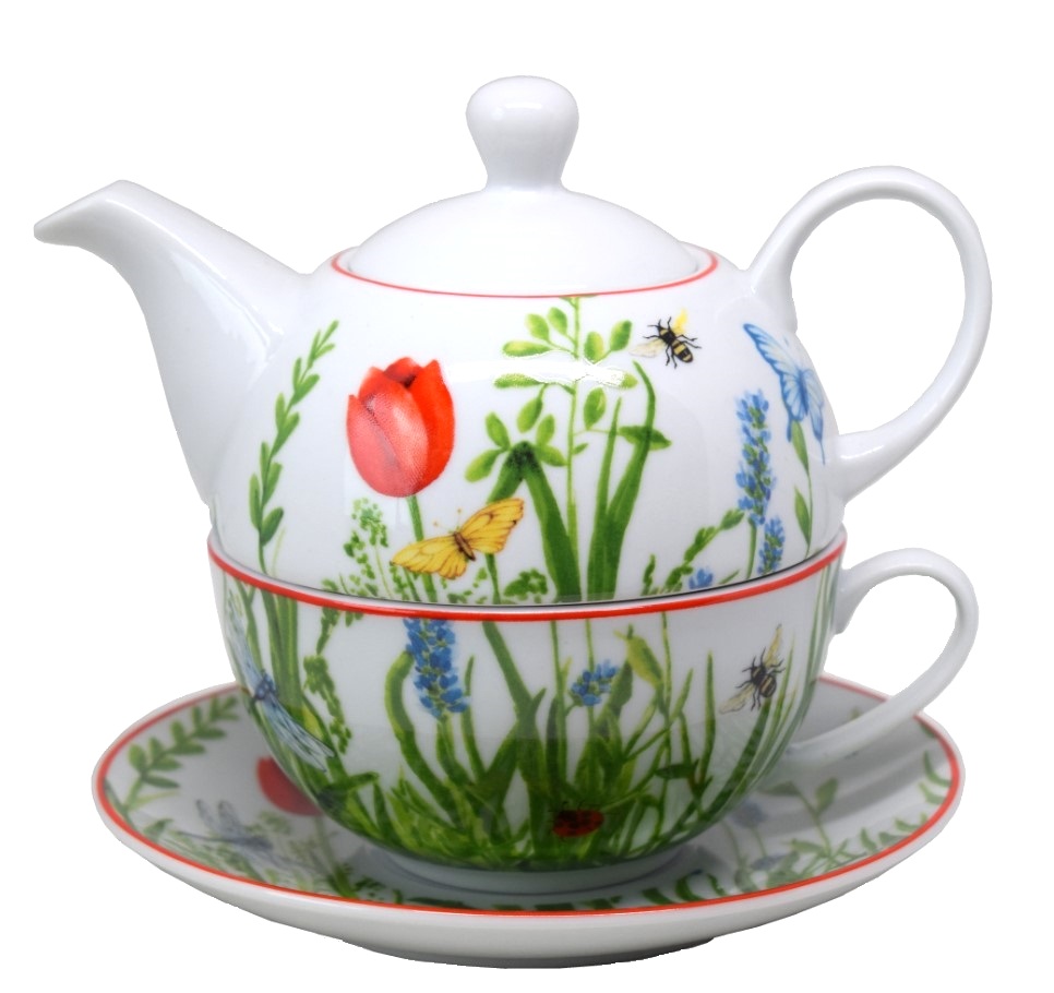 Set Tea for one - Spring Flowers - Tea Garden