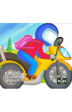 Coperta cărții 'Motocicleta. Abțibilduri colorate'