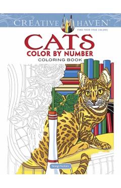 Creative Haven Cats Color by Number Coloring Book