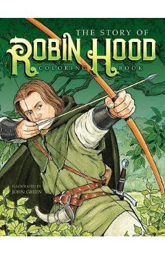 Coperta cărții 'Story of Robin Hood Coloring Book'