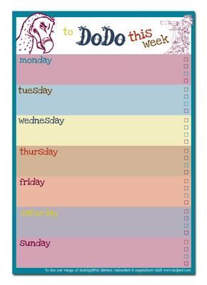 Dodo Weekly to Do Do Reminder List Planner Pad - Classic