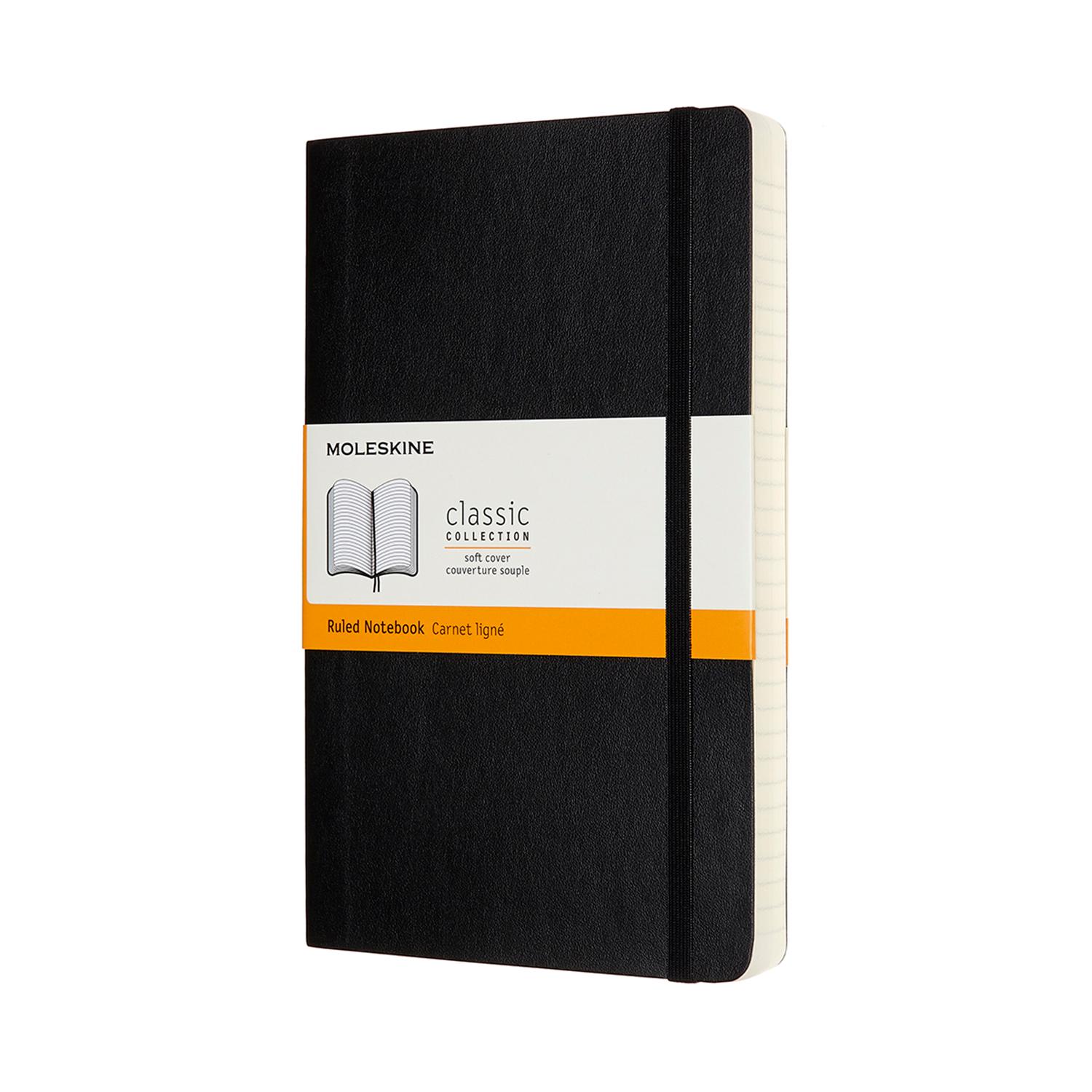 Expanded Large Ruled Black Notebook