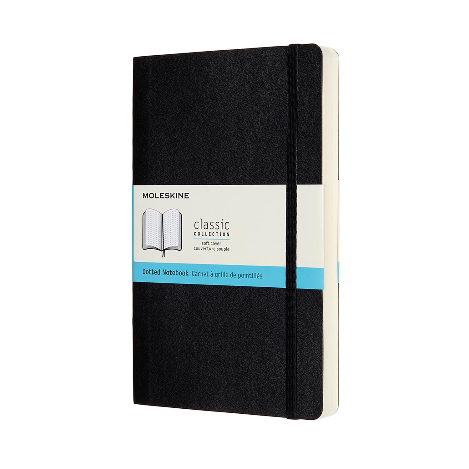 Expanded Large Dotted Black Notebook