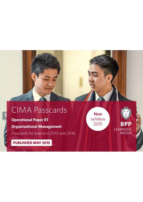 CIMA E1 Organisational Management