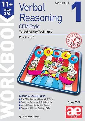 11+ Verbal Reasoning Year 3/4 CEM Style Workbook 1