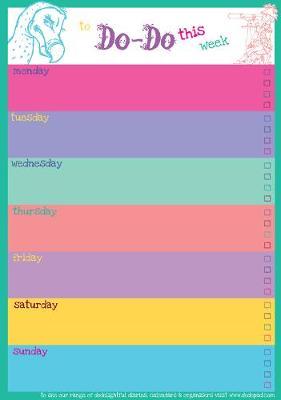 Dodo Weekly to Do Do Reminder List Planner Pad - Bright