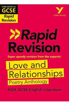 Coperta cărții 'York Notes for AQA GCSE (9-1) Rapid Revision: Love and Relat'