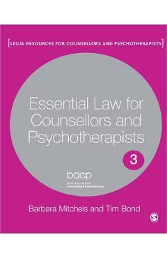 Coperta cărții 'Essential Law for Counsellors and Psychotherapists'