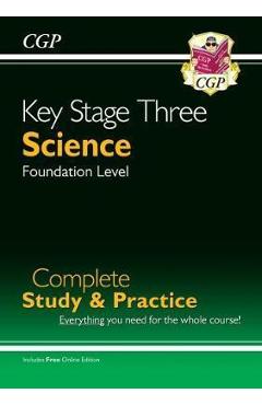 Coperta cărții 'New KS3 Science Complete Study & Practice - Foundation (with'
