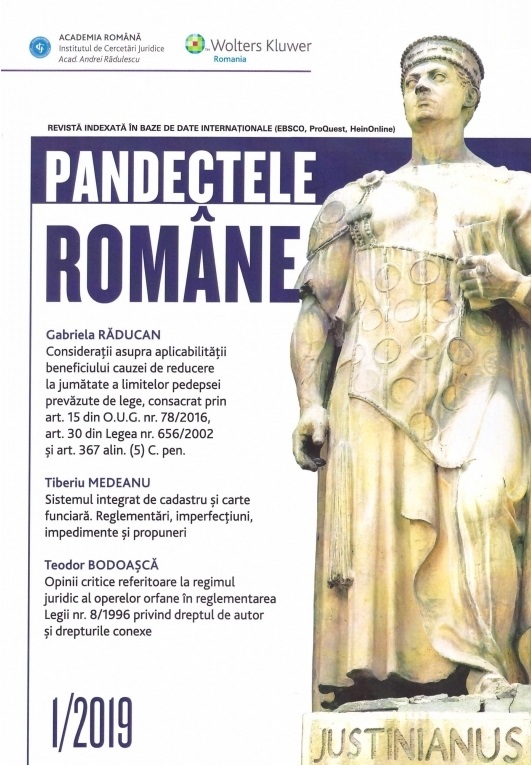 Pandectele romane 1/2019