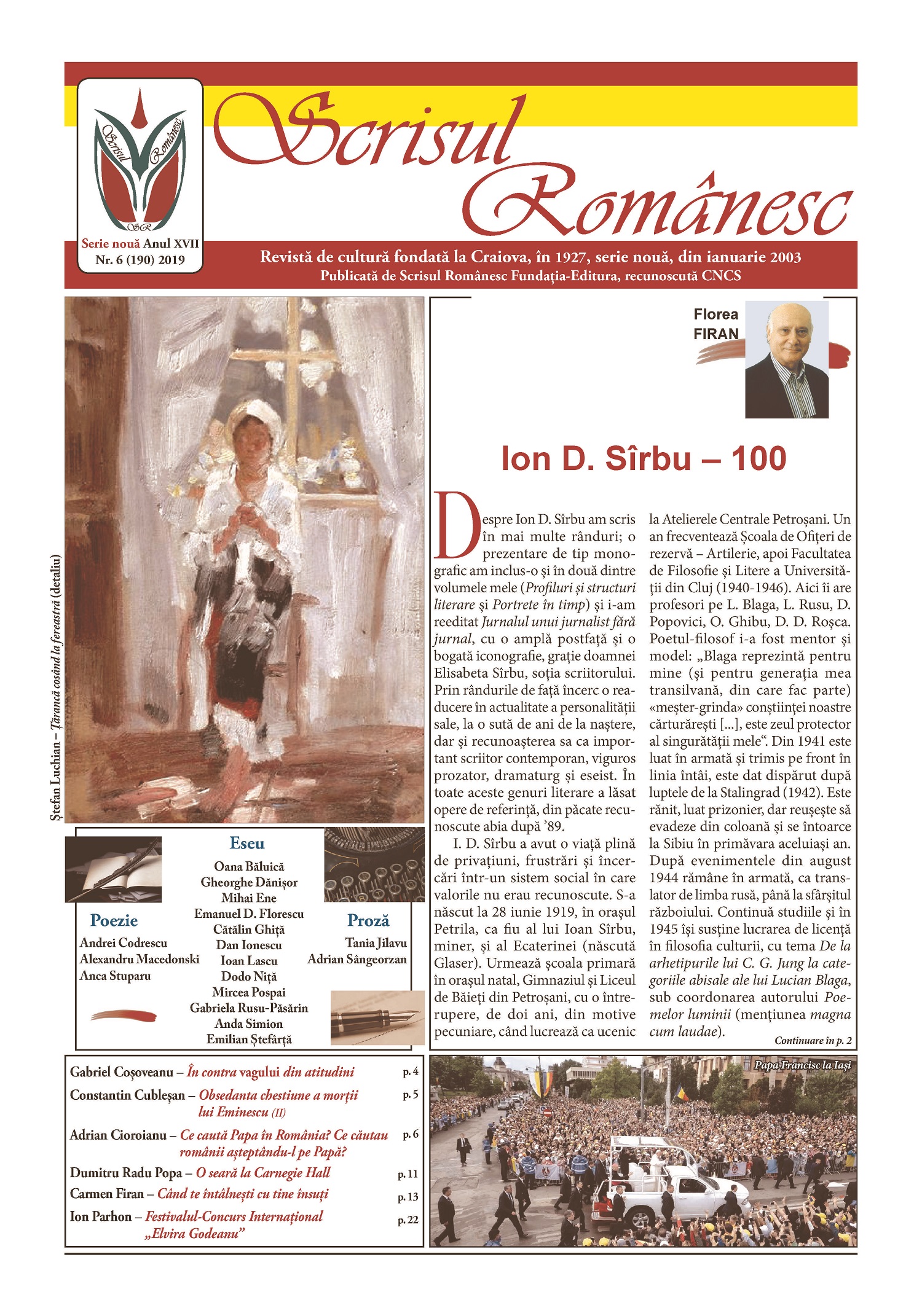 Revista Scrisul Romanesc Nr. 6 din 2019