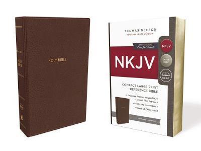 NKJV, Reference Bible, Compact Large Print, Leathersoft, Bro -  