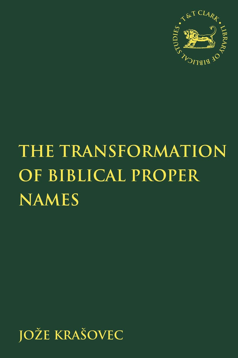 Transformation of Biblical Proper Names - Joze Krasovec