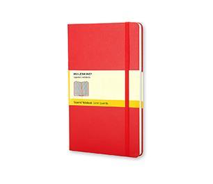 Moleskine Pocket Squared Hardcover Notebook Red -  